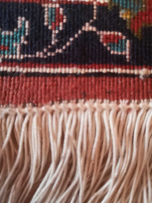 Tabriz dywan, wełna z jedwabiem, sygnowany, rozetowy, antyk