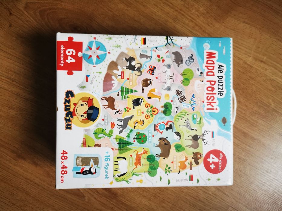 Puzzle Czu Czu Mapa Polski 4+ 64 elementy