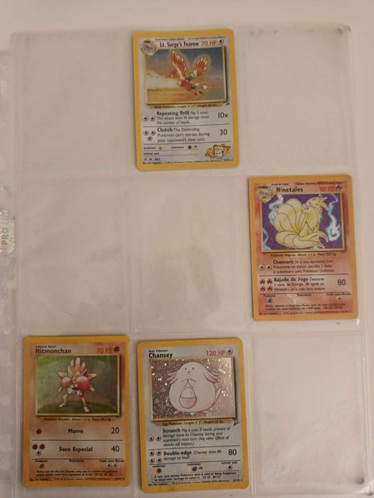 Cartas Pokemon Primeiras Gerações