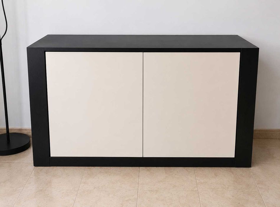 Conjunto de móveis de sala modernos – preto/branco