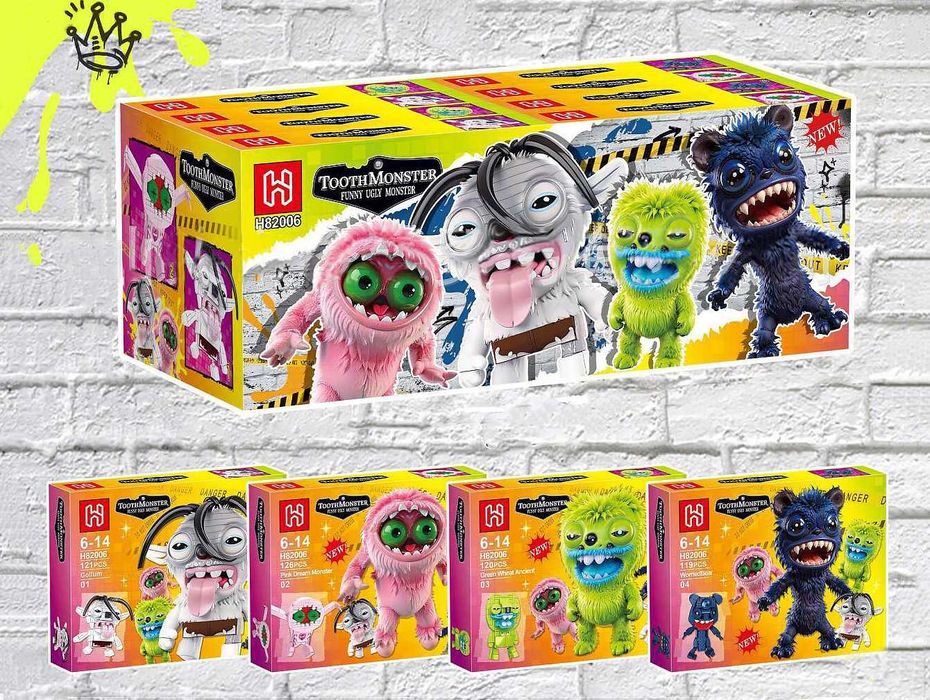 コン・ユ MONSTER VOL.1〜4セット НОВИНКА! Лего Фуглер, набор 4в1, 4 персонажа, 486 деталей Lego