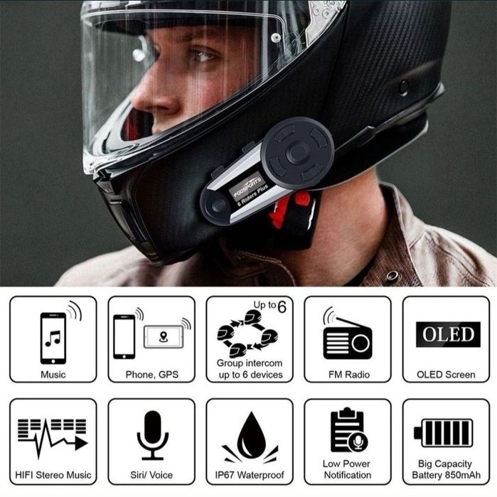 Auricular/ Intercomunicador Bluetooth C/RADIO/ Motard ( NOVO )