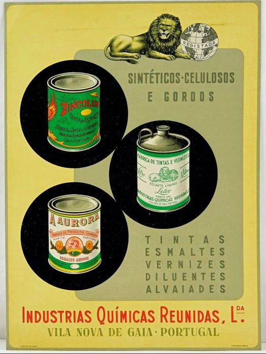 Cartaz Publicitário Indústrias Químicas Reunidas, Lda.