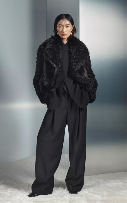 Шуба Zara под мех козы