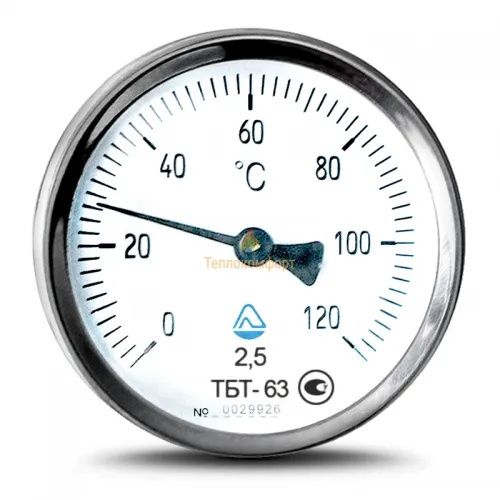 Термометр біометалевий трубний Склоприлад ТБТ-63 0-150-2,5