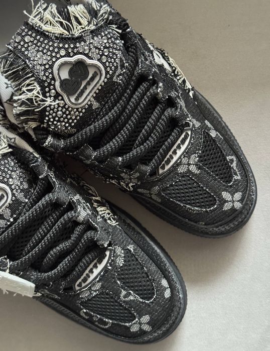 Кросівки Louis Vuitton Skate x Swarovski black луї вітон сваровскі лв