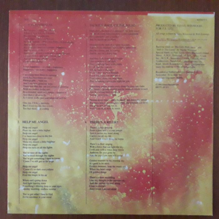 Steve Winwood disco de vinil "Talking back To The Night"