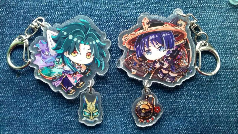 Брелки Геншин импакт Тігнарі, Кадзуха, Скарамуча, Сяо нові