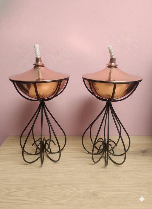 Lampki 2szt. Parafinowe nowe z knotem dekoracja