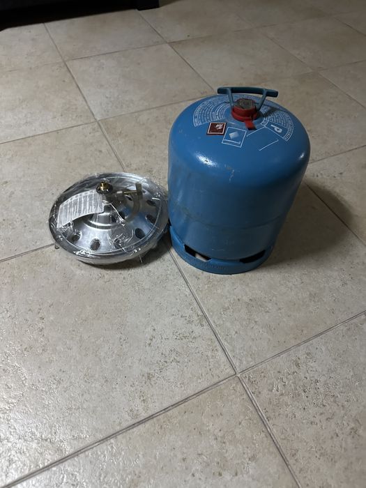 Botija camping gás e boca de fogão novo