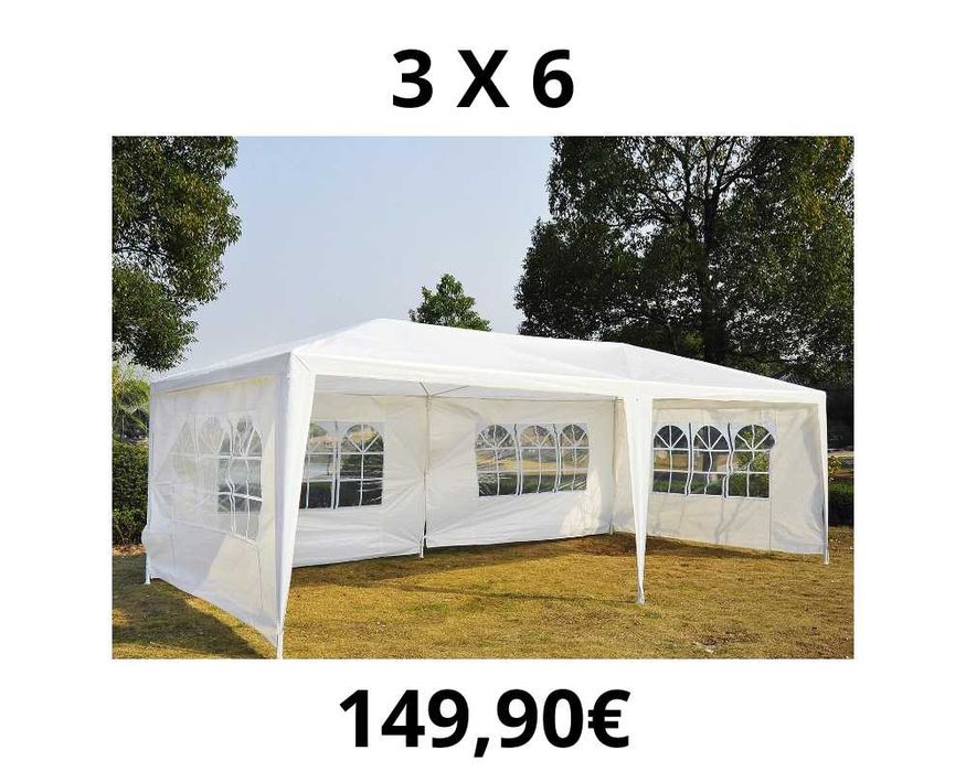 (NOVO) Tendas Jardim 3x3 3x6 3x9 • Festa Eventos Exterior C/ Laterais