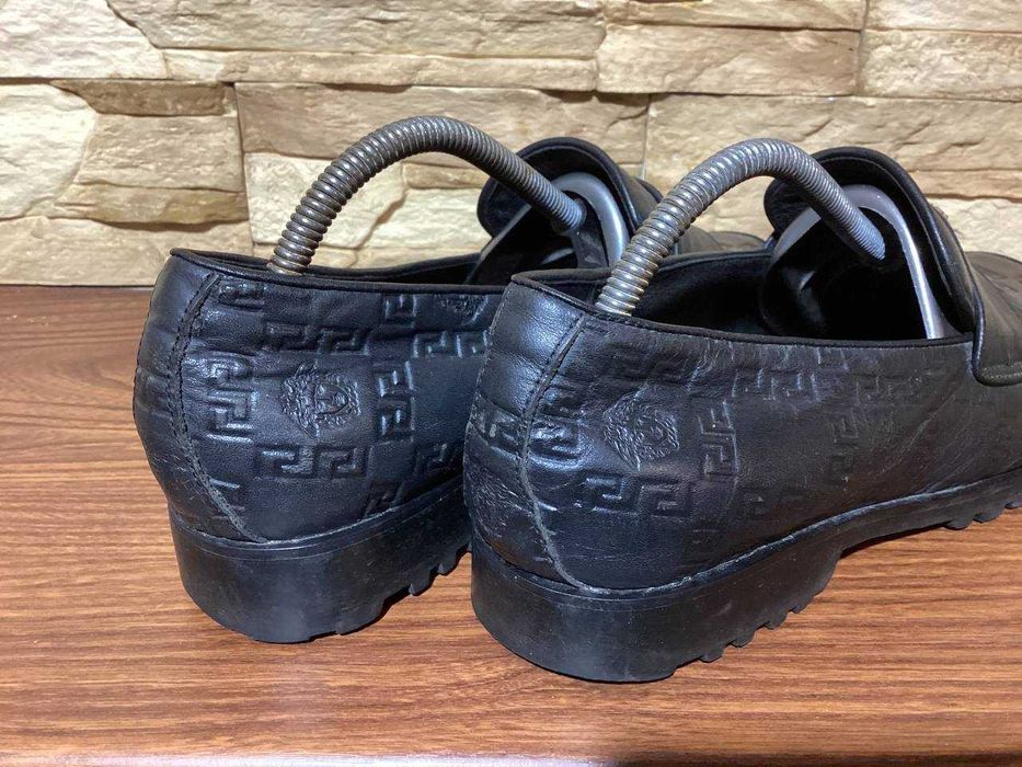 Кожаные лоферы Versace Medusa Greca размер 42