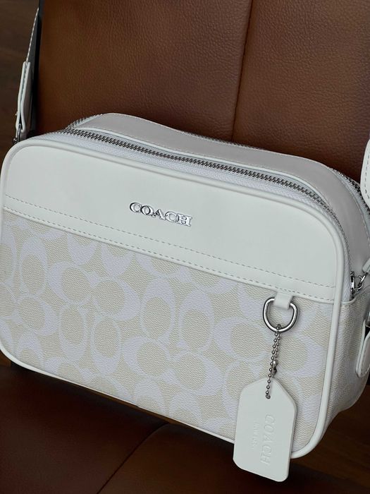 Женская  сумка  Coach Graham кросс боди Коуч коричневый ,бежевый