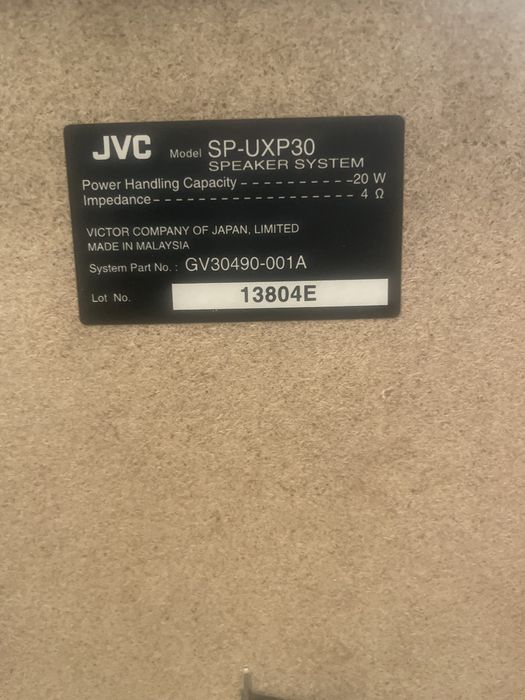 Kolumny JVC SP-UXP30