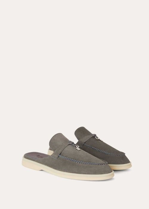 Лофери Loro Piana Babouche Charms Walk Loafer Suede Shade Grown