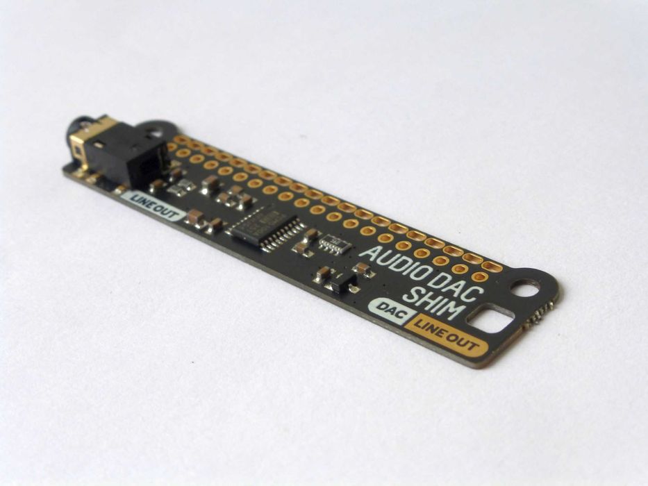 Pimoroni PIM542 Audio DAC SHIM - moduł DAC PCM5100A do Raspberry Pi - I2S wyjście liniowe audio