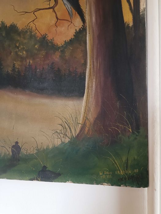 Obraz na płótnie Michalaka  z lat osiemdziesiątych