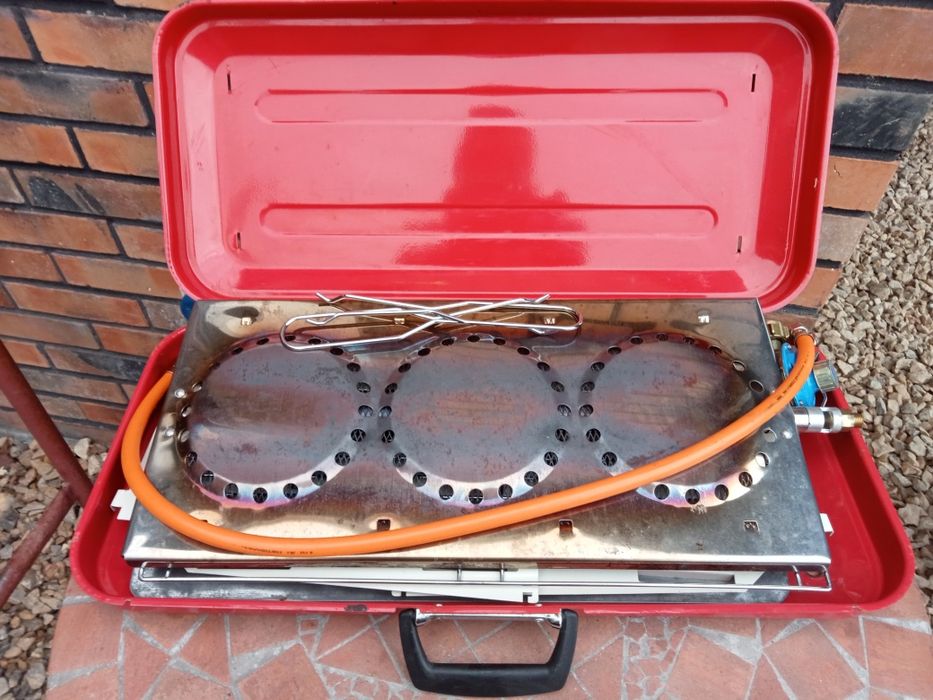 Turystyczna kuchenka gazowa grill rożen