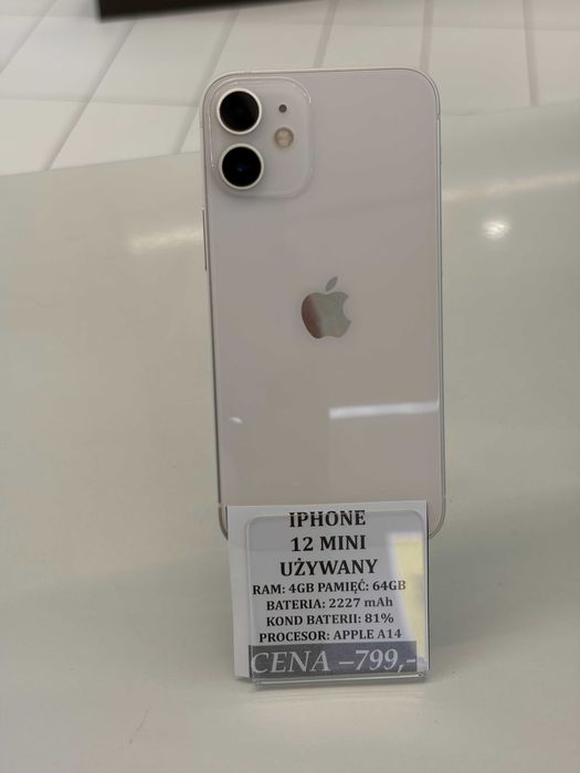 iPhone 12 Mini 64GB Bat 81% Topcase Vivo *Raty 0%