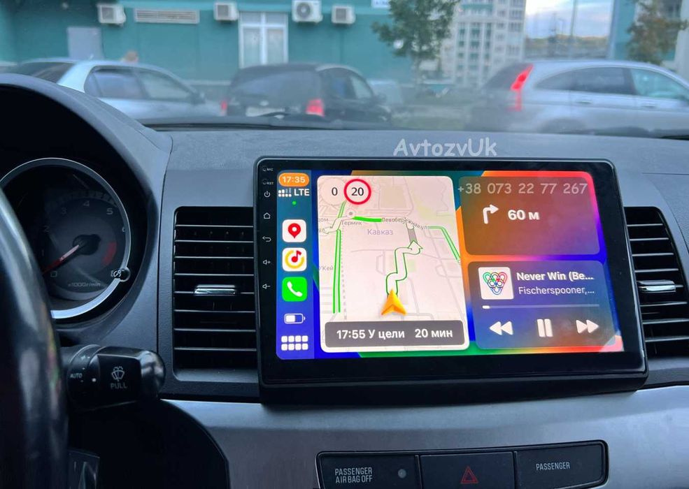 Магнитола LANCER 10 Mitsubishi Х 9 GPS Tesla 2 дин CarPlay Android 15