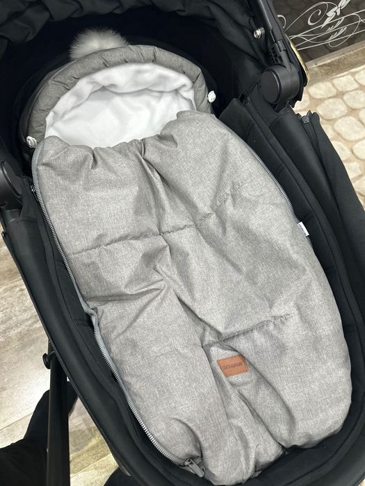 Кокон-конверт baby, серый