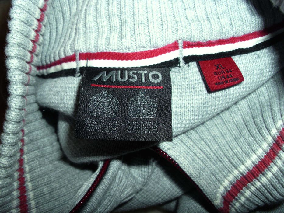 sweter MUSTO bawełniany męski żeglarski XL