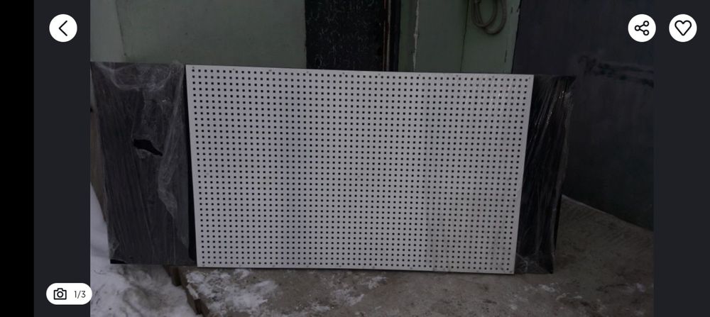 Лист перфорированный стальной на ДСП плете