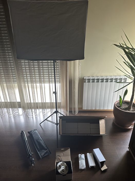 2 conjuntos de Softbox 4 lampadas 45w
