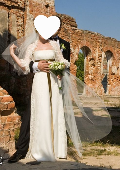 Весільна сукня шовкова  XS  Pronovias Manuel Mota