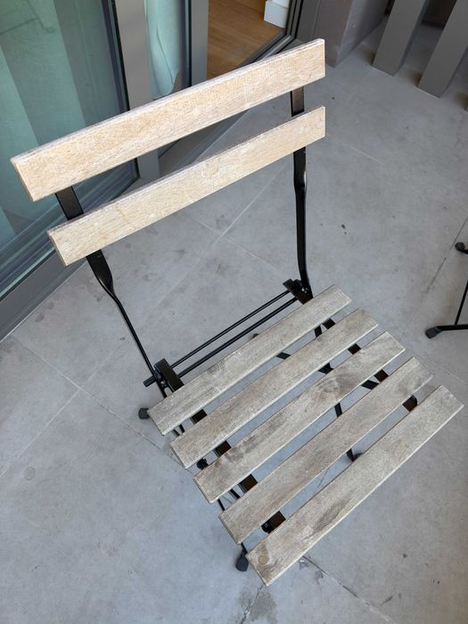 Conjunto de Jardim IKEA – 2 Cadeiras + Mesa Dobráveis