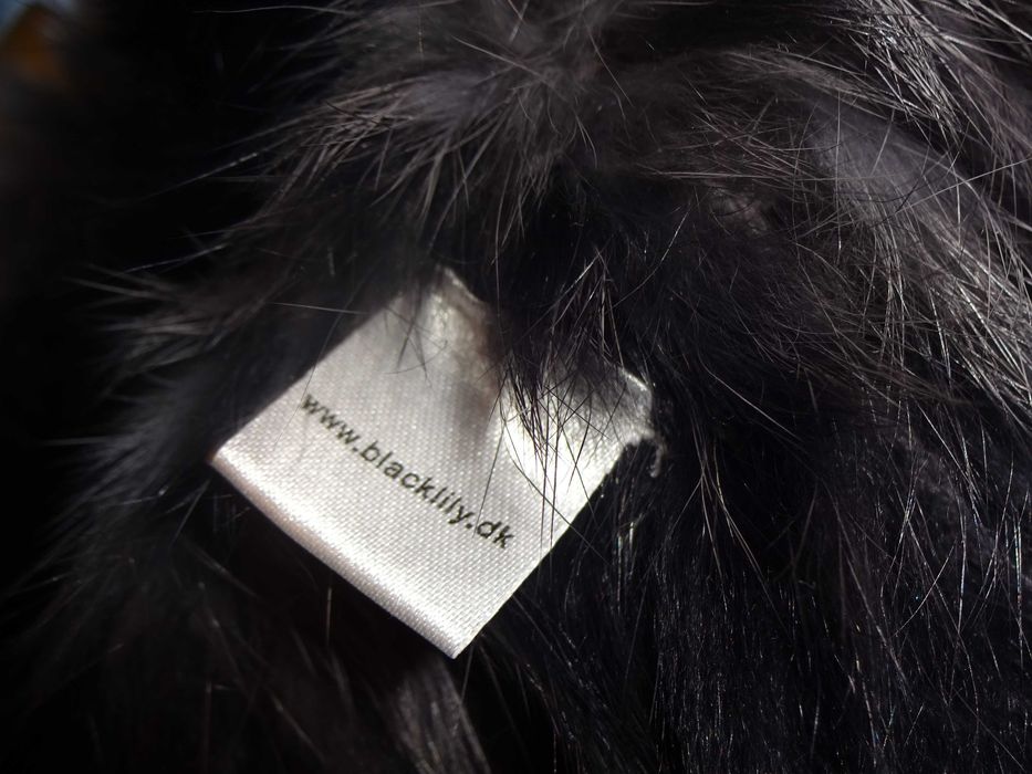 BLACK LILY 100% Rabbit Fur futrzana czapka naturalne futro królika