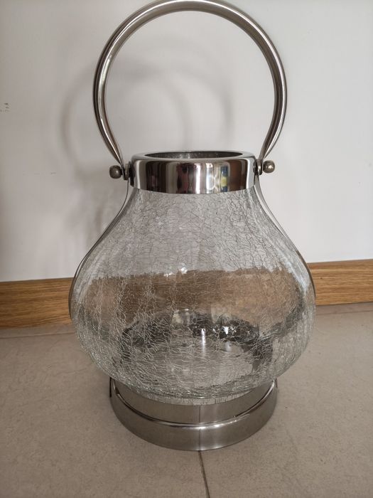 Jarra com efeito craquelado altura 40 cm x 25 cm diâmetro impecável