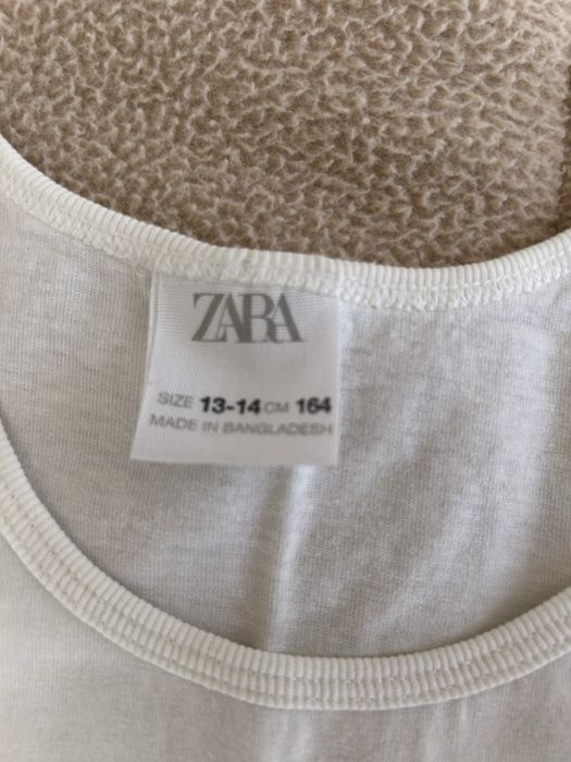 T-shirt bege curta Zara Kids 13-14 anos