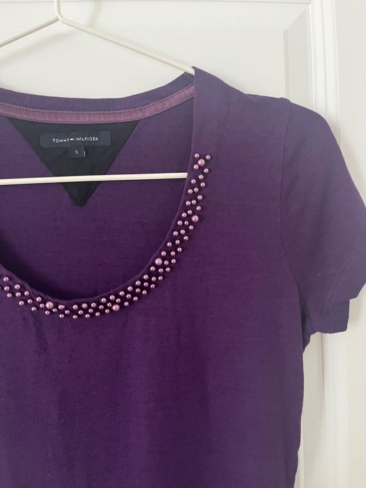 Tommy Hilfiger t-shirt Fioletowy r. S