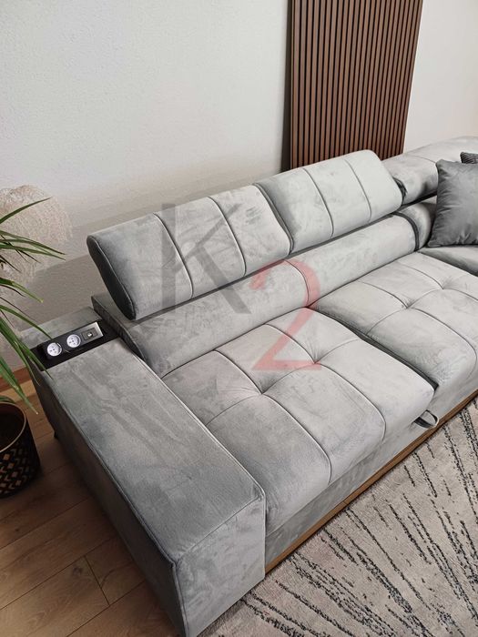 NOWOŚĆ, narożnik Fuks +USB, kanapa, sofa, łóżko  +gratis