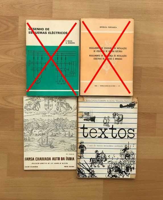 Livros escolares antigos anos 70 e 80