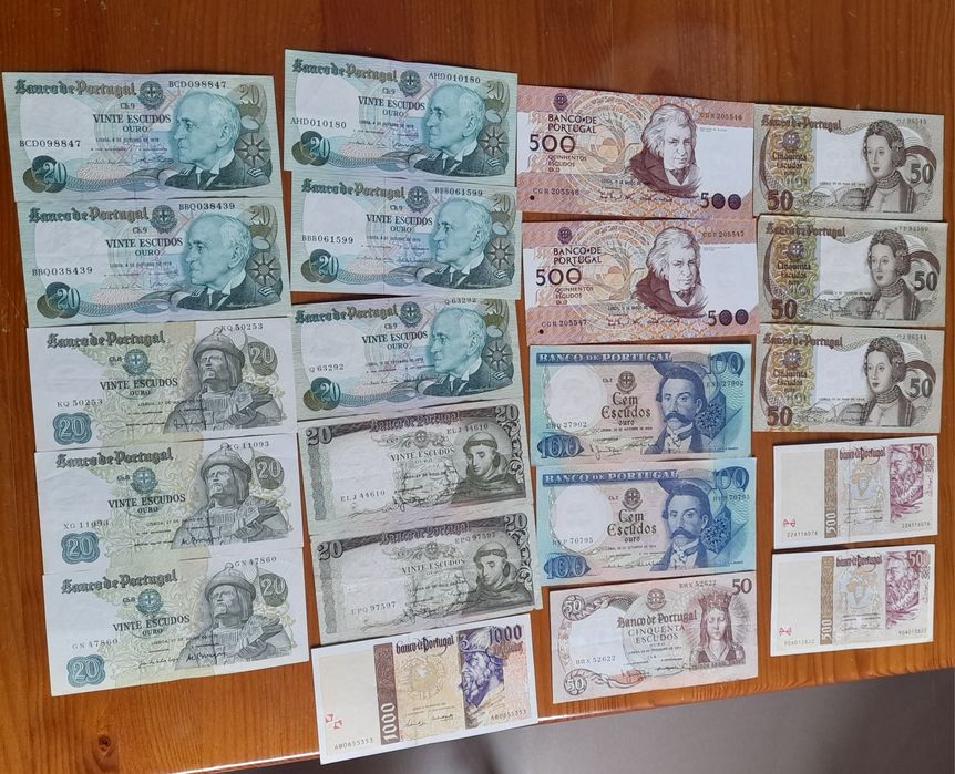 Notas de escudo bom estado