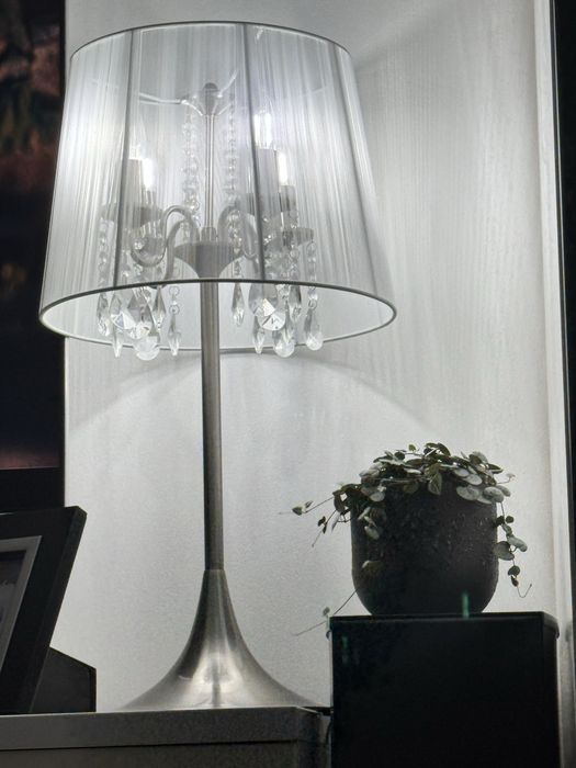 Lampa stolowa  z krysztalkami 65 cm