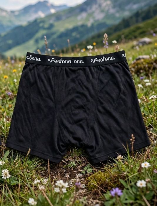 Bokserki z WEŁNY merino, grube 195 g/m² , prawie nowe Woolona
 
męskie
 
z
 
100%
 
wełny
 
merino
 
(195
 
g/m²)