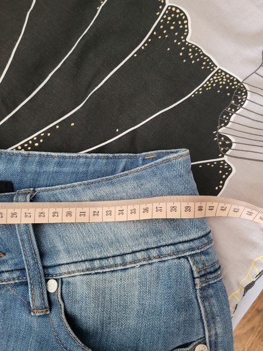 Niebieska jeansowa spódnica L 40 krótka dżinsowa damska