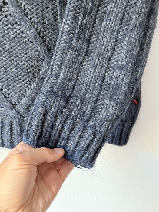 Sweter Big Star granatowy wełna wełniany zimowy gruby alpaka