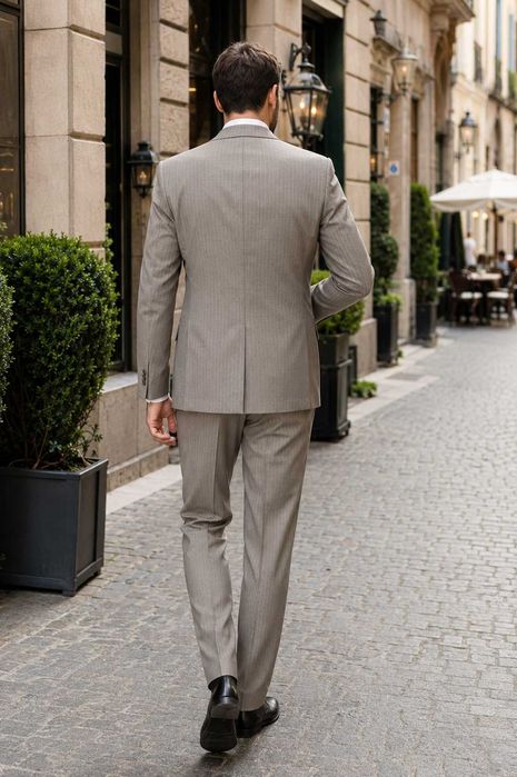 Чоловічий костюм Luigi Vesari Vistula, розмір 182/100/86, у смужку