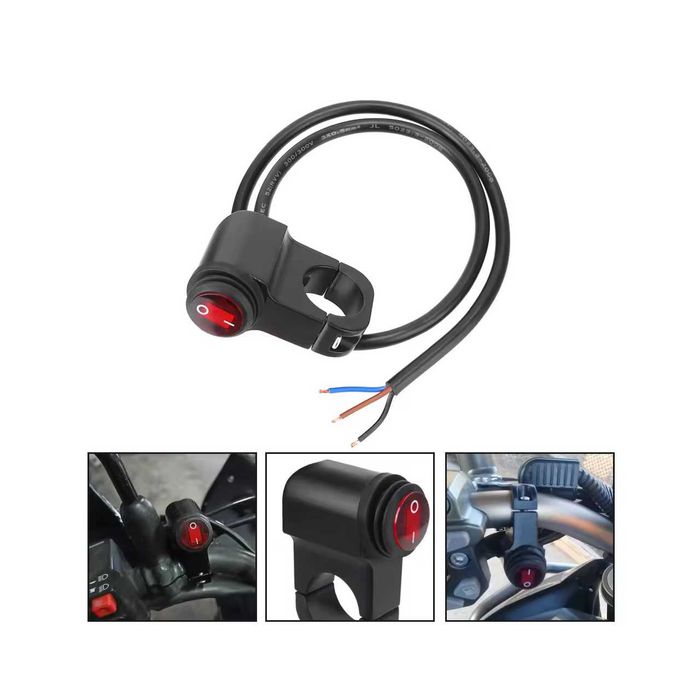 Interruptor moto 22 mm iluminado estanque