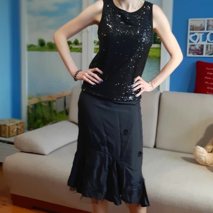 spódnica czarna na studniówkę