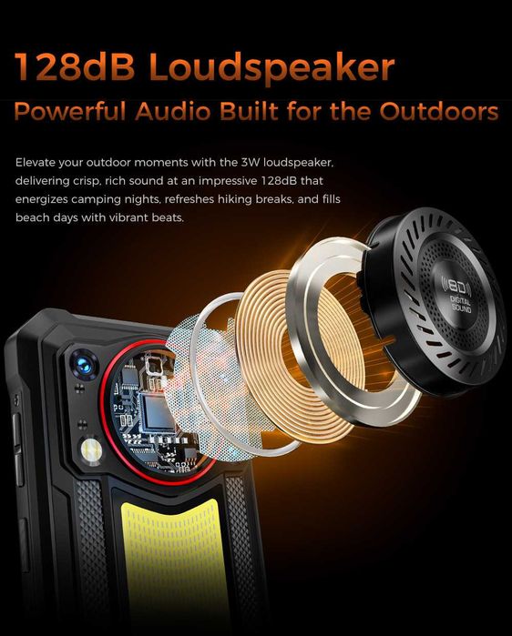 OUКITEL WP53 Pro 24/256Gb, 50/8Mp, 11000мАч, динамик 128дб 3W + фонарь