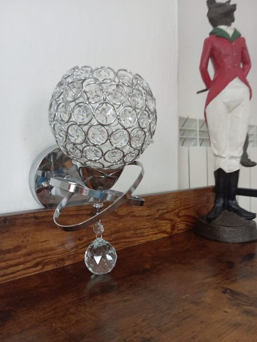 Nowoczesny kryształowy kinkiet ścienny