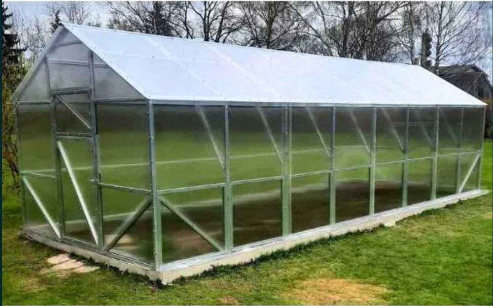 Szklarnia Domek 3x4 3x6 3x8 3x10 m Poliwęglan Profile Stalowe Ocynk