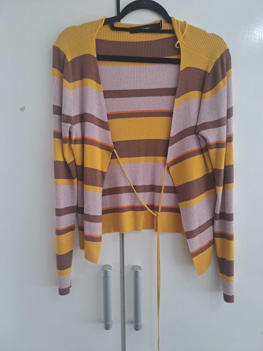 Sweter kardigan w paski