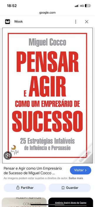 Livro novo NUNCA USADO -PENSAR E AGIR COMO UM EMPRESARIO DE SUCESSO