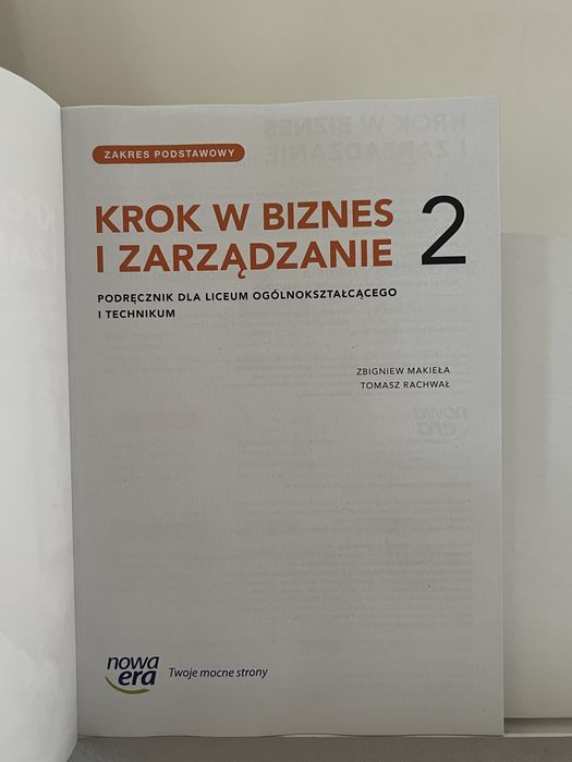 Krok w biznes i zarządzanie 2 Nowa Era jak nowy